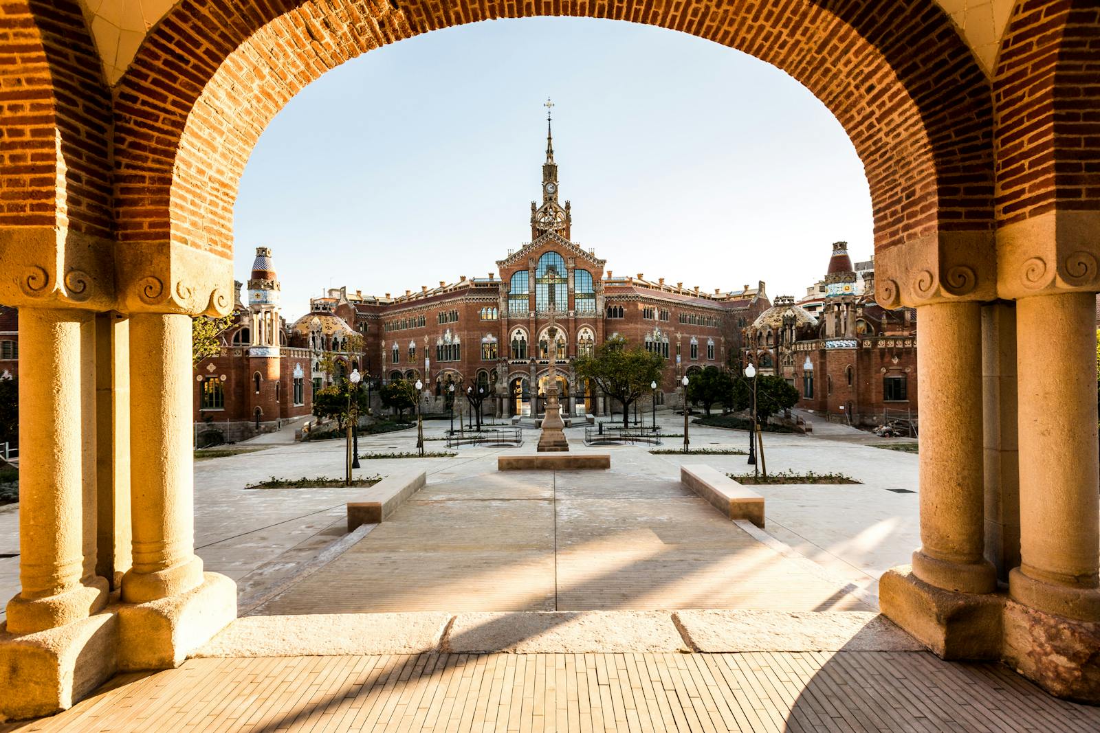 Arkitektonisk visning av Art Nouveau-siden Sant Pau