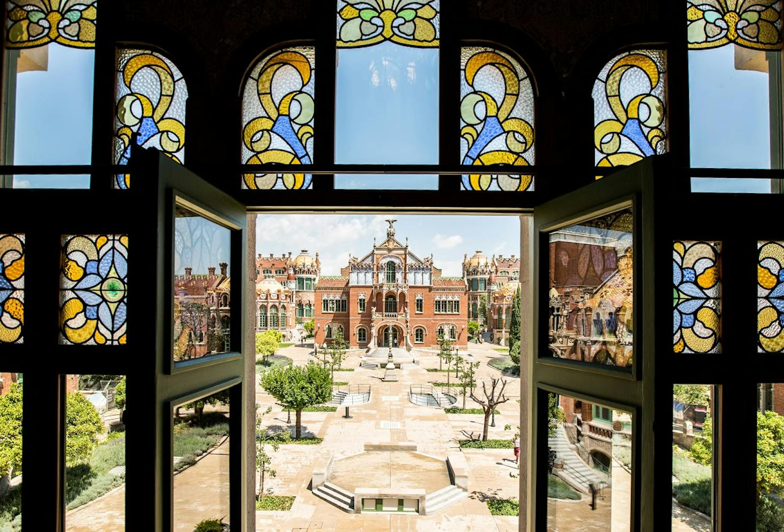Inre vy av Art Nouveau-sidan Sant Pau